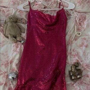 Lucy in the Sky Pink Sequin Mini Dress
